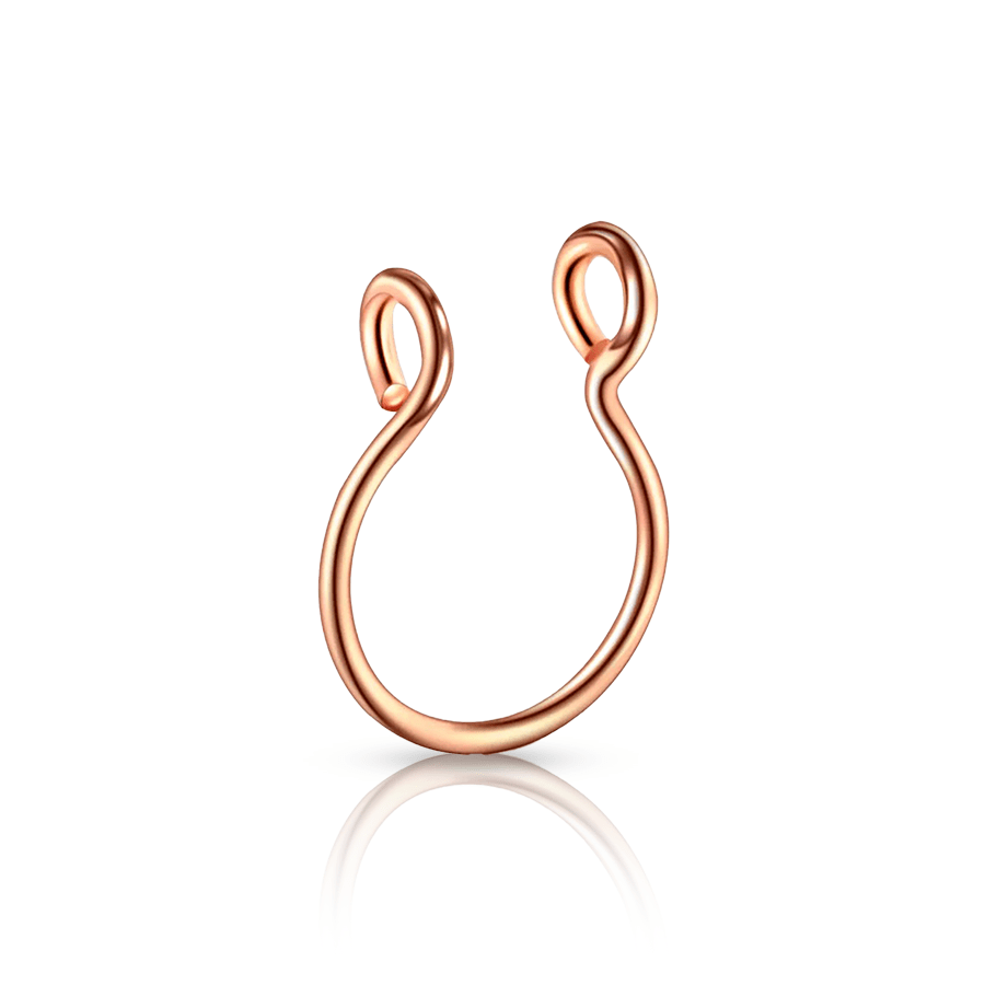 Original Ring Fake Lip Piercing Rose Gold