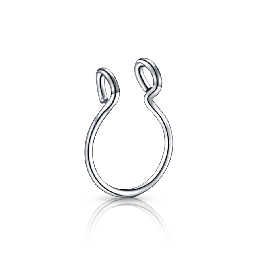 Original Ring Fake Lip Piercing Silver