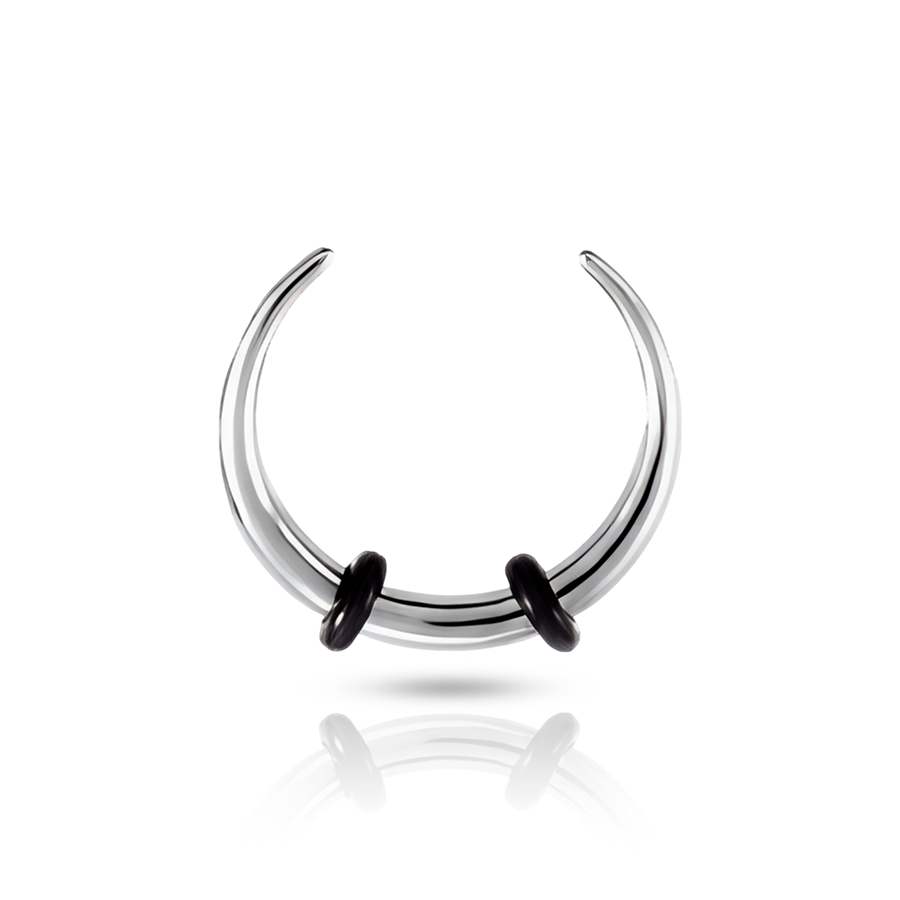 Peaks Circle Nose Piercing Silver 1.2x8mm
