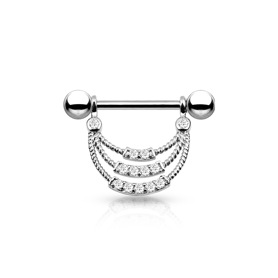 Pearl Necklace Nipple Piercing