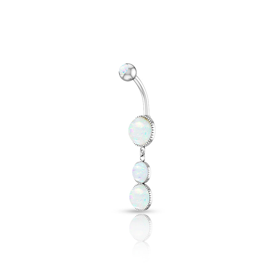 Pearls Belly Button Piercing Silver