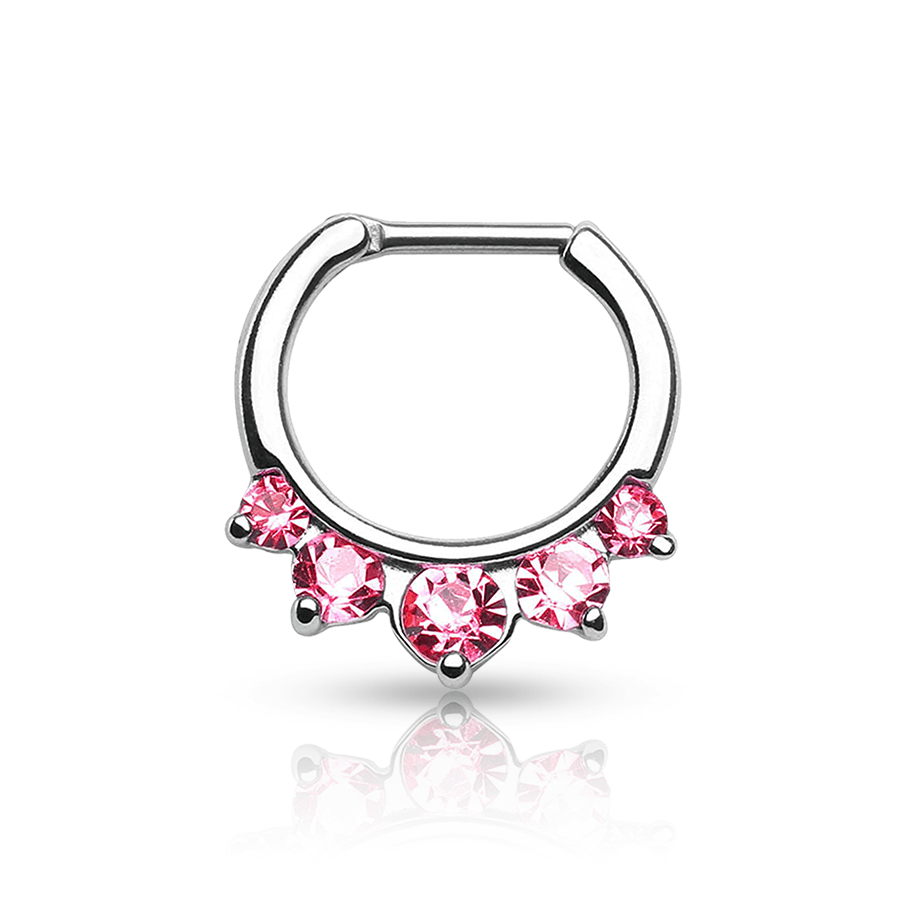 Pink Ring Nose Piercing Pink