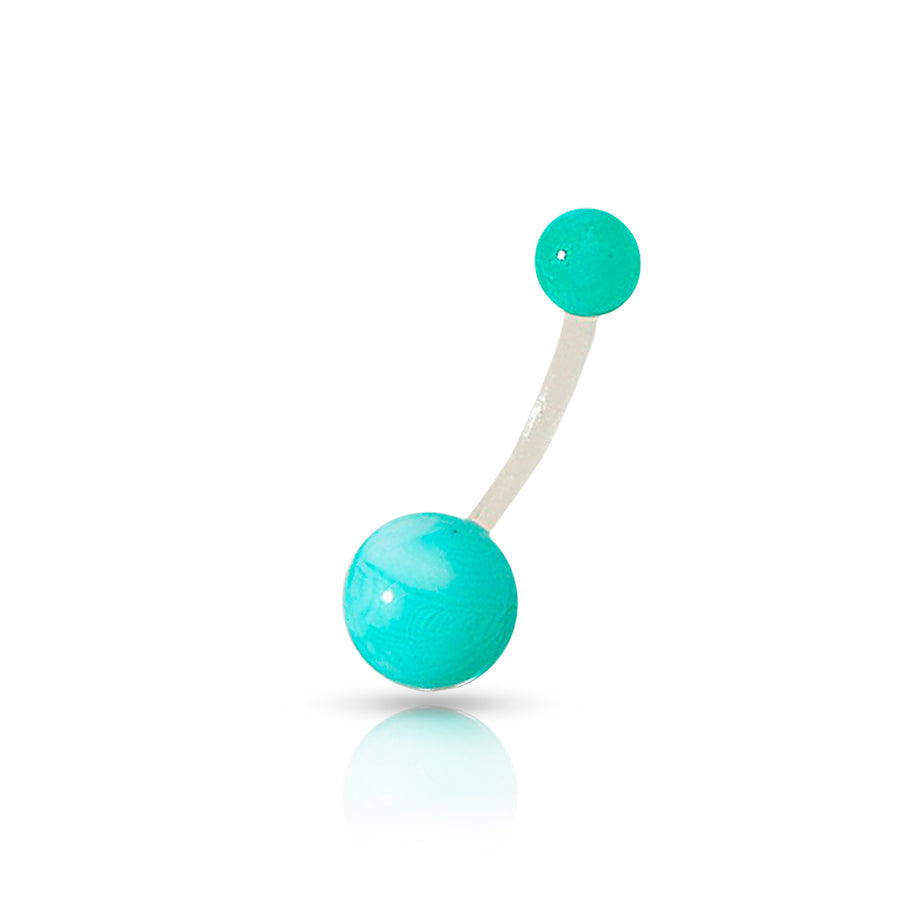 Pregnancy Belly Button Piercing Turquoise