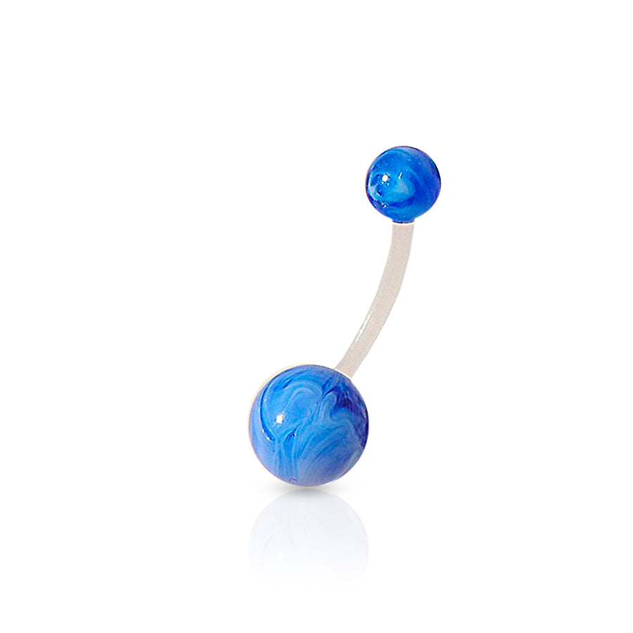 Pregnancy Belly Button Piercing Sky Blue
