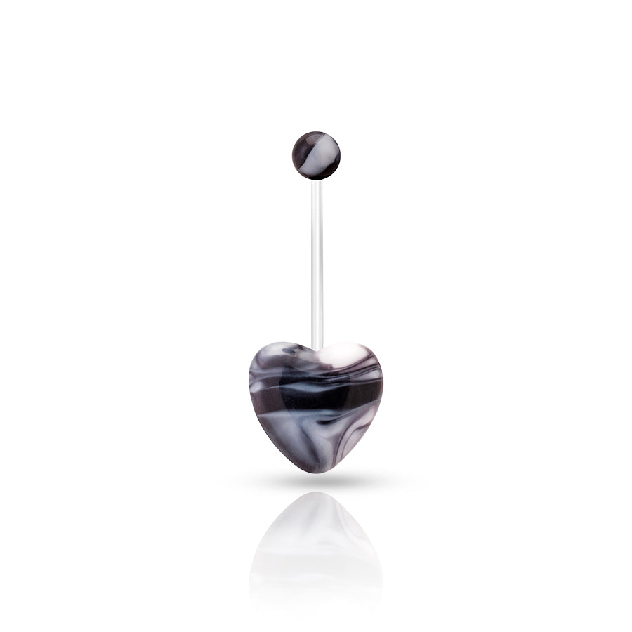 Pregnancy Navel Piercing Black
