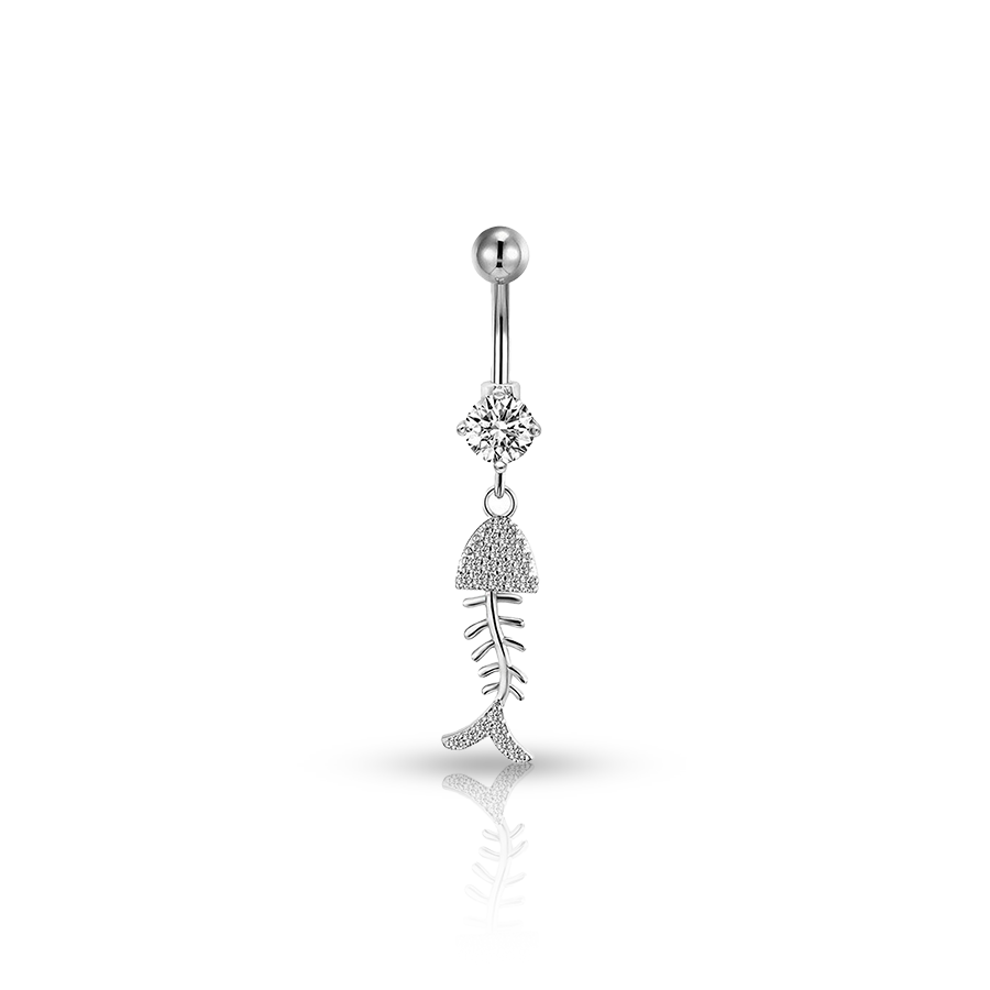 Pure Silver Navel Piercing