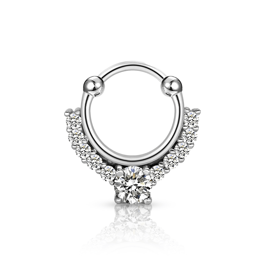 Rhinestone Fake Nose Piercing Transparent