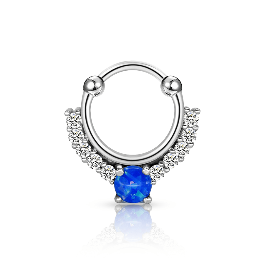 Rhinestone Fake Nose Piercing Blue