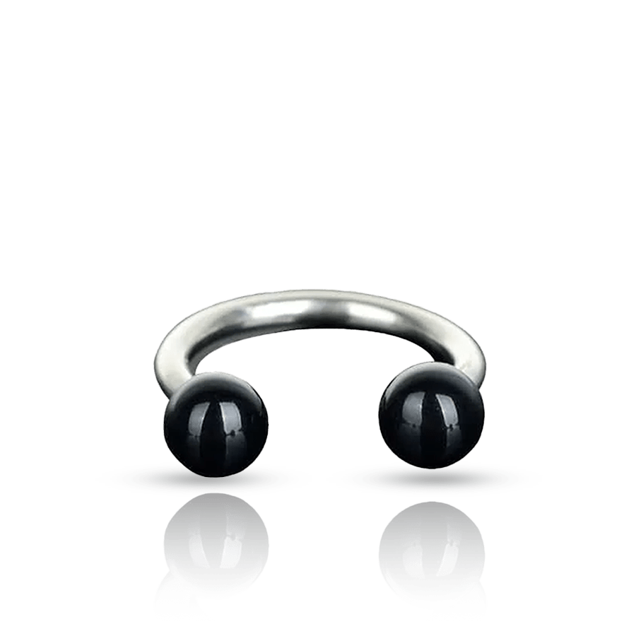 Ring Eyebrow Piercing Black