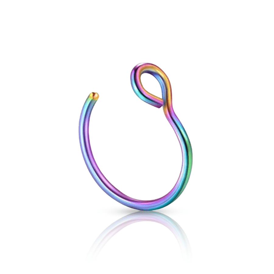 Ring Shape Fake Nose Piercing Multicolour