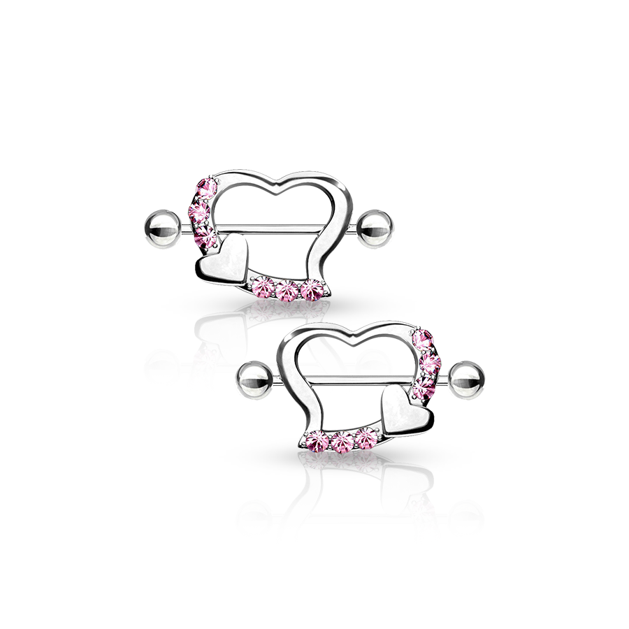 Romantic Heart Nipple Piercing