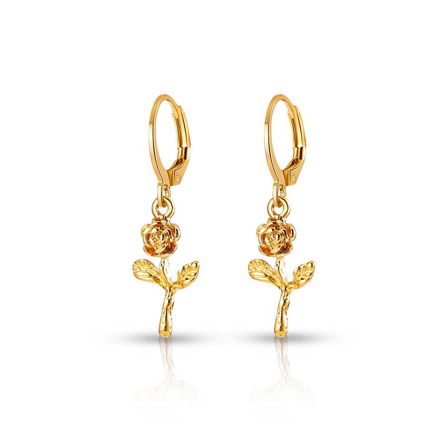 Roses Ear Lobe Piercing Gold