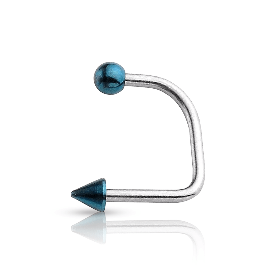 Set of 10 Discreet Labret Piercing Sky Blue