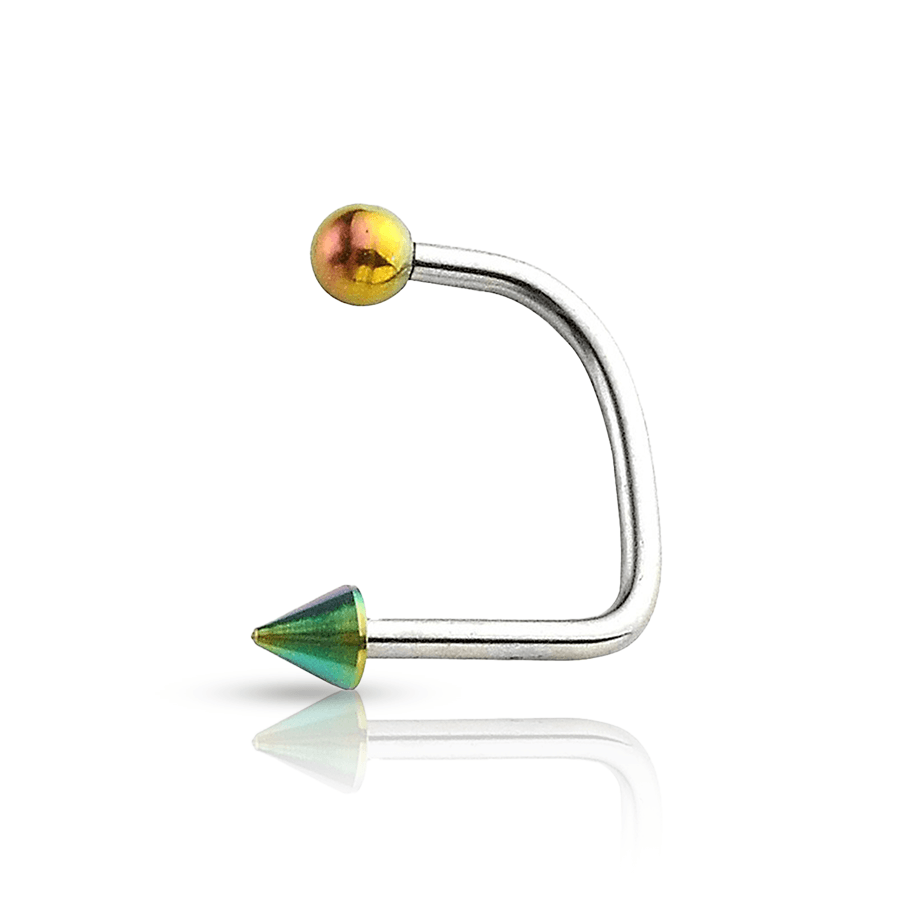 Set of 10 Discreet Labret Piercing Multicolour