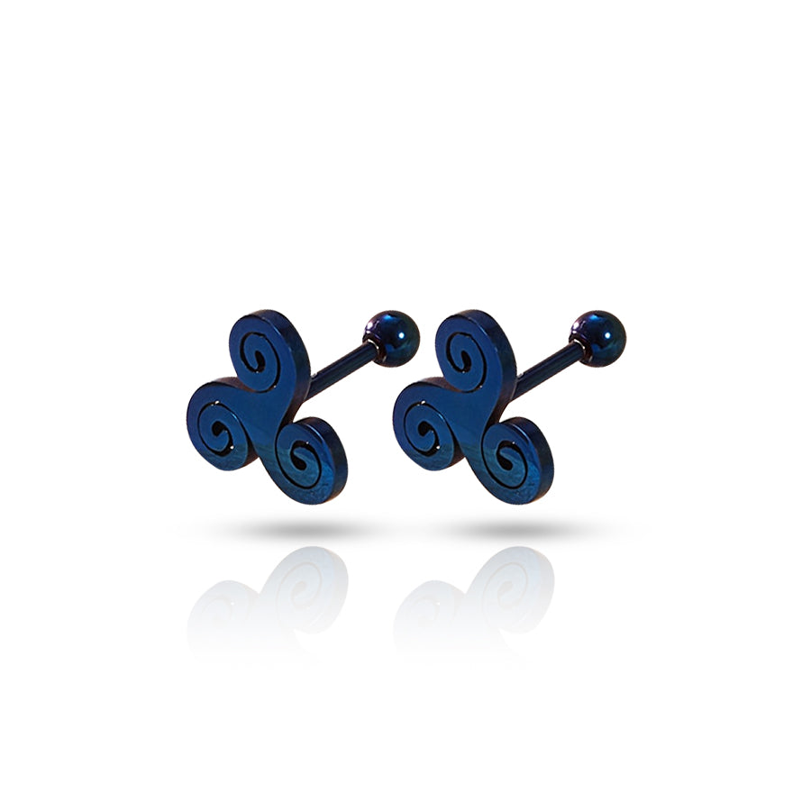 Shamrock Conch Piercing Dark Blue