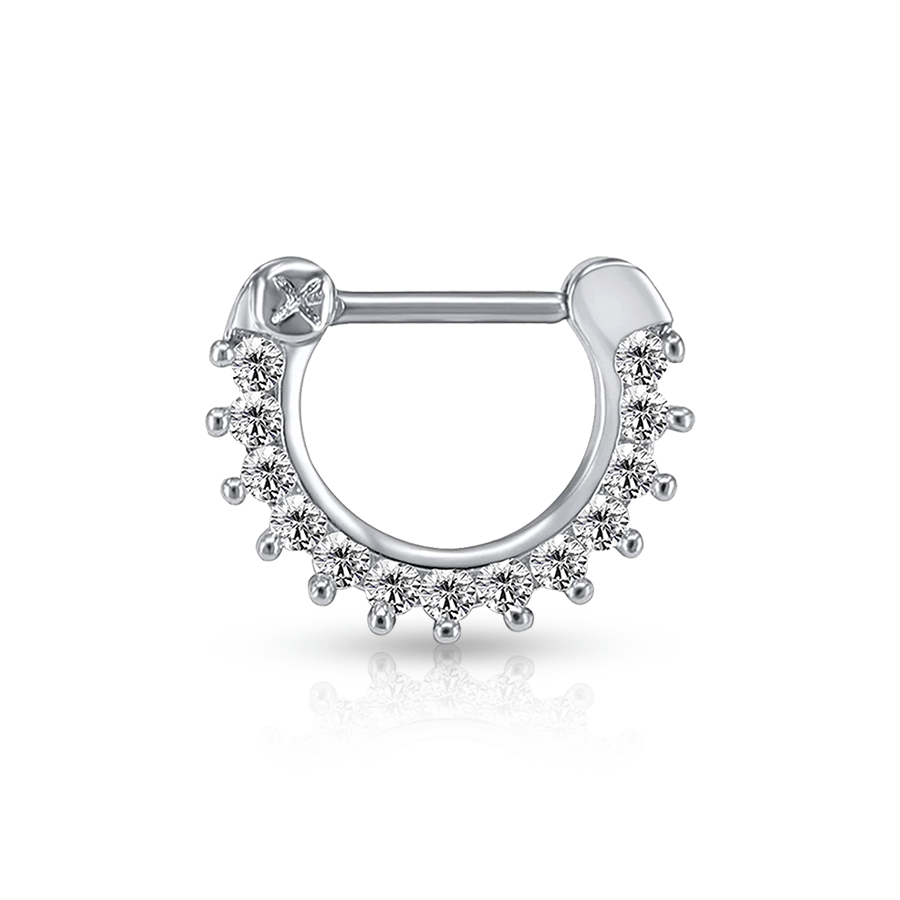 Shiny Nose Piercing Silver