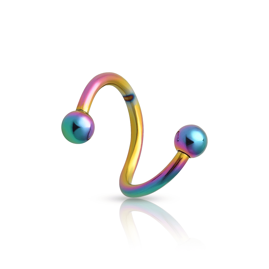Spiral Labret Piercing Multicolour