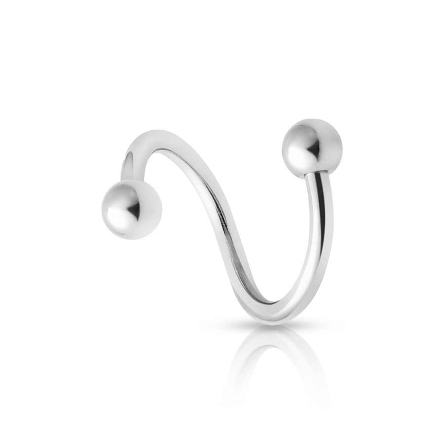 Spiral Labret Piercing Silver