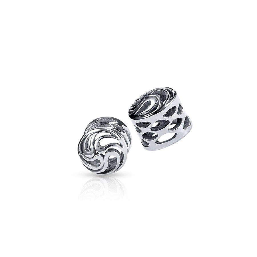 Spiral Shape Ear Plug Grey 8MM