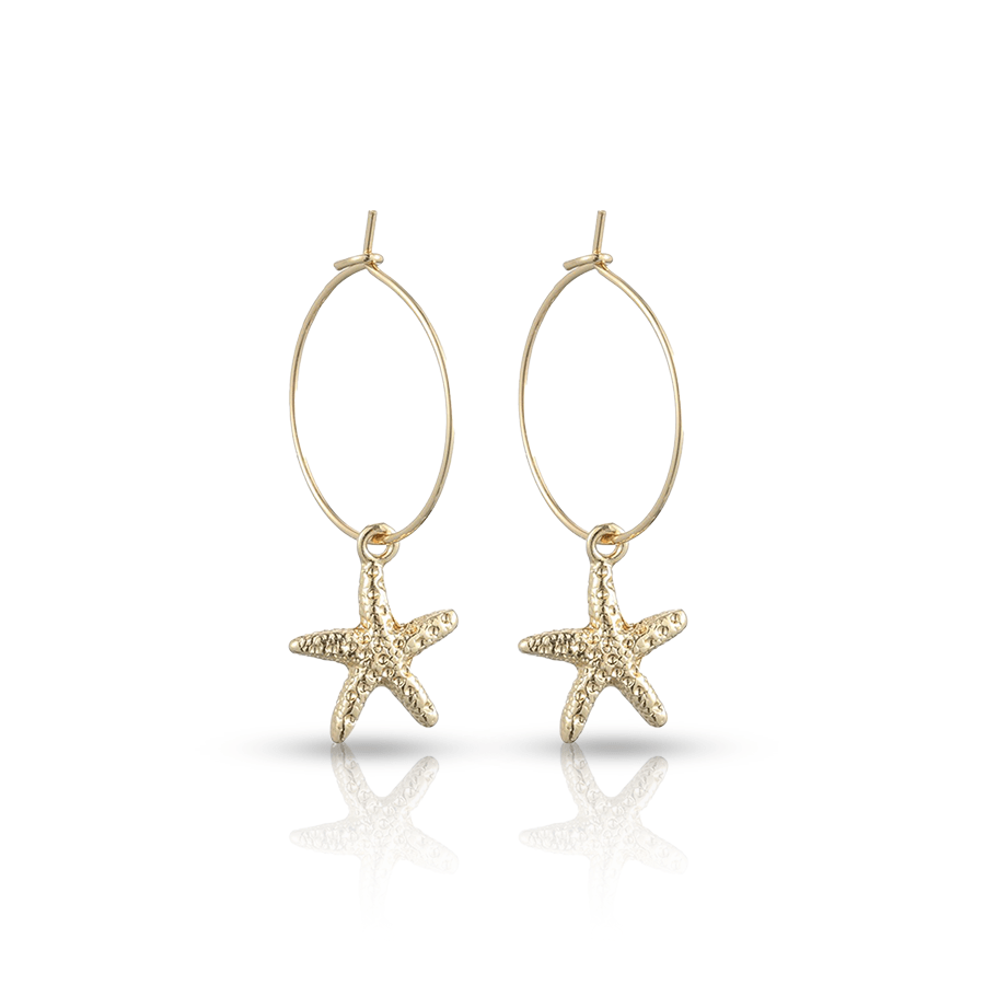 Starfish Ear Lobe Piercing Gold
