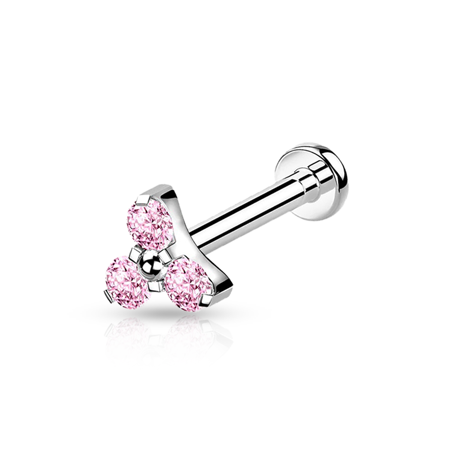 Strass Medusa Piercing Pink 6mm