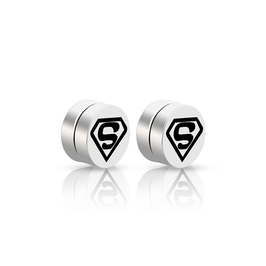 Superman Fake Ear Plug White Lot de 2