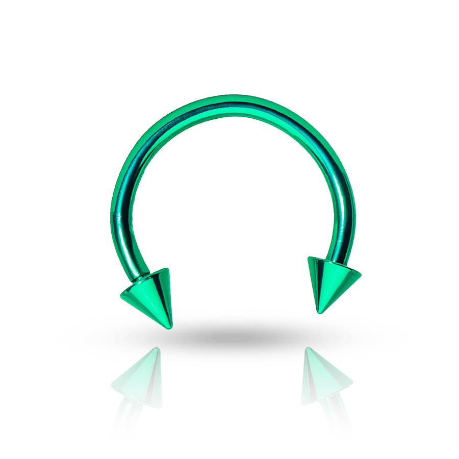 Surgical Steel Eyebrow Piercing Green