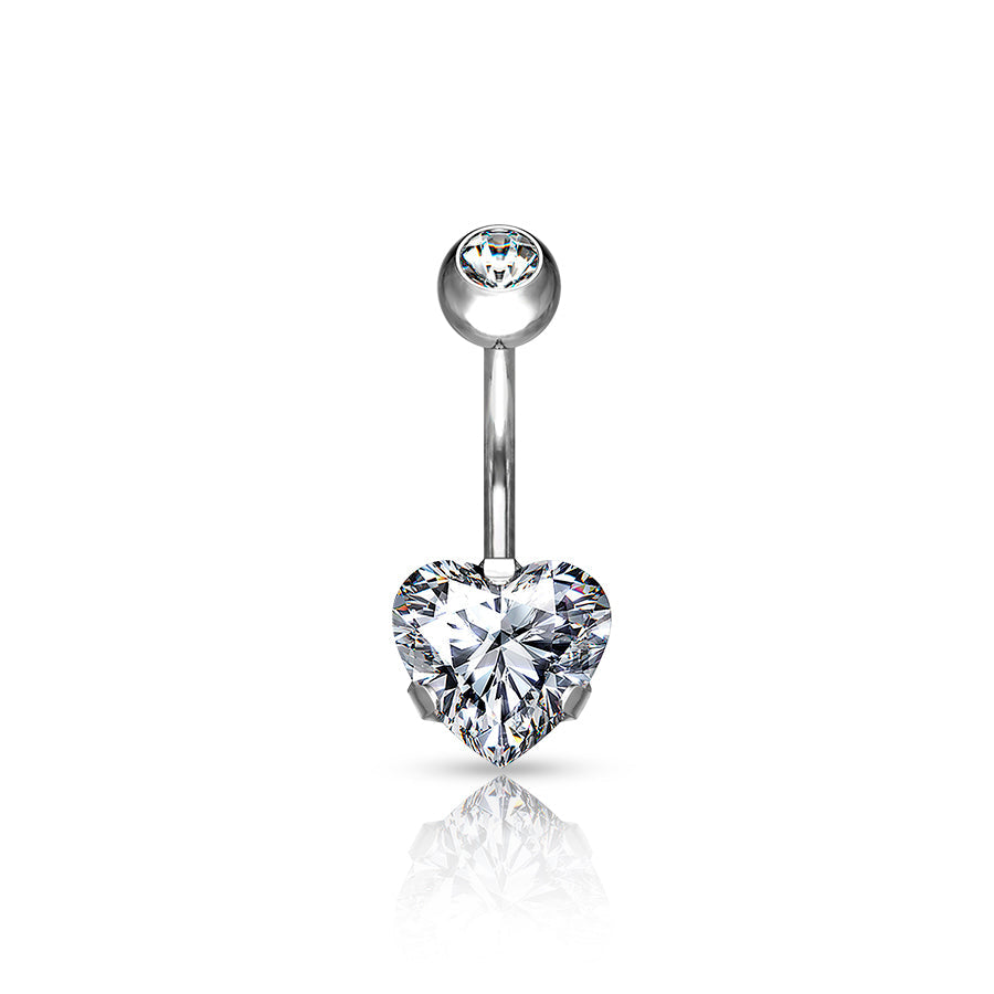 Swarovski ® Belly Button Piercing Silver