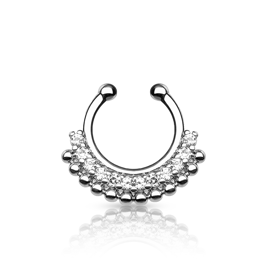 Swarovski® Diamonds Fake Nose Piercing Silver