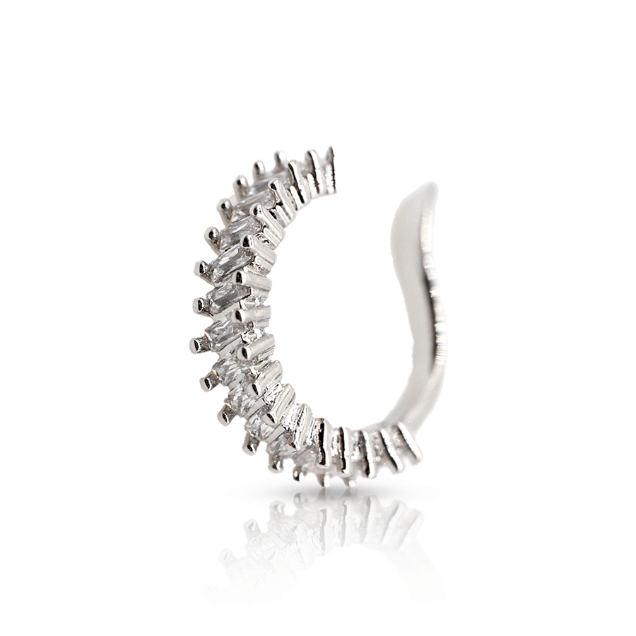Swarovski® Fake Ear Piercing Silver
