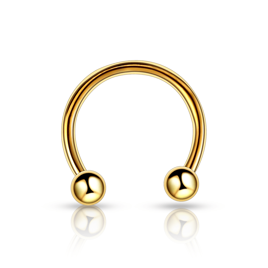 Titanium Smiley Piercing Gold