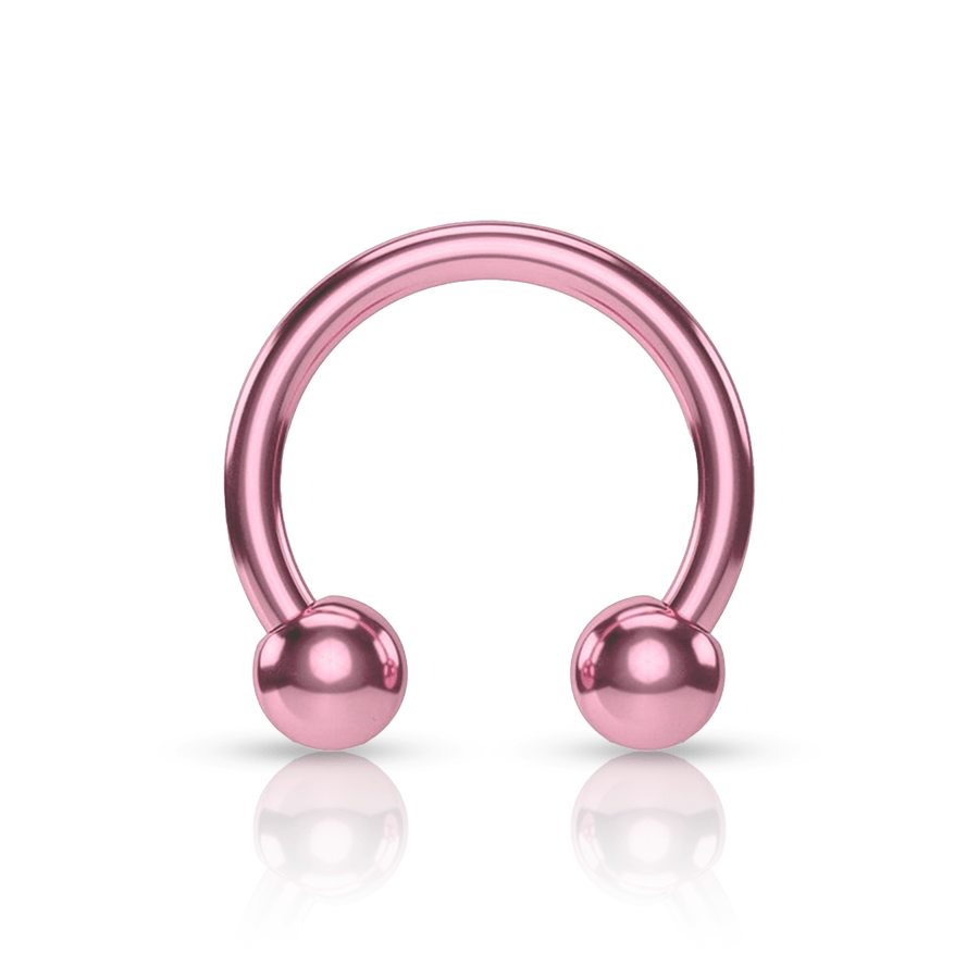 Titanium Smiley Piercing Pink
