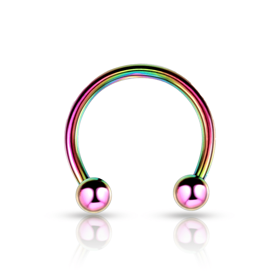 Titanium Smiley Piercing Multicoloured