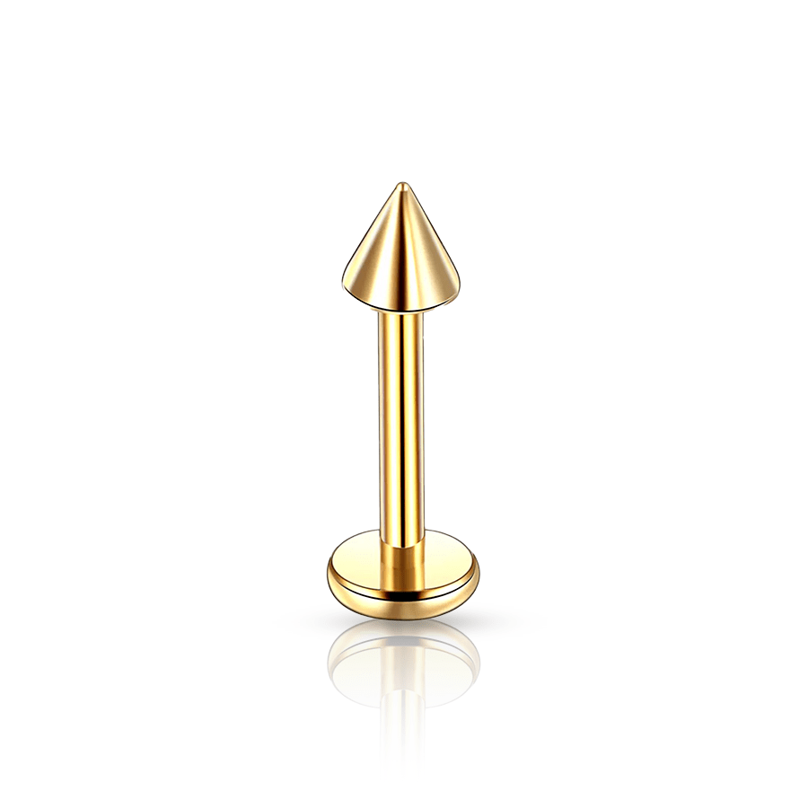 Titanium Pick Labret Piercing Gold 10mm