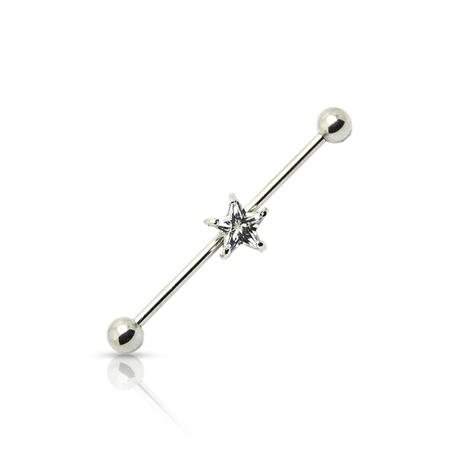 Vertical Industrial Piercing White