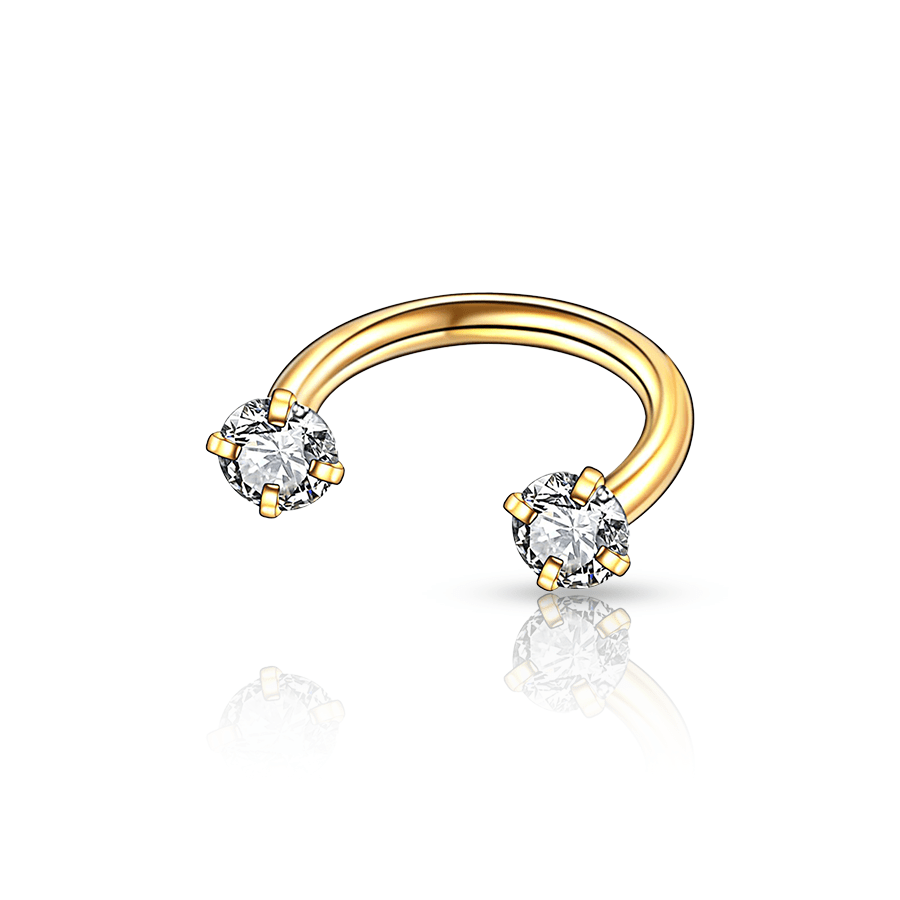 Ball Smiley Piercing Gold