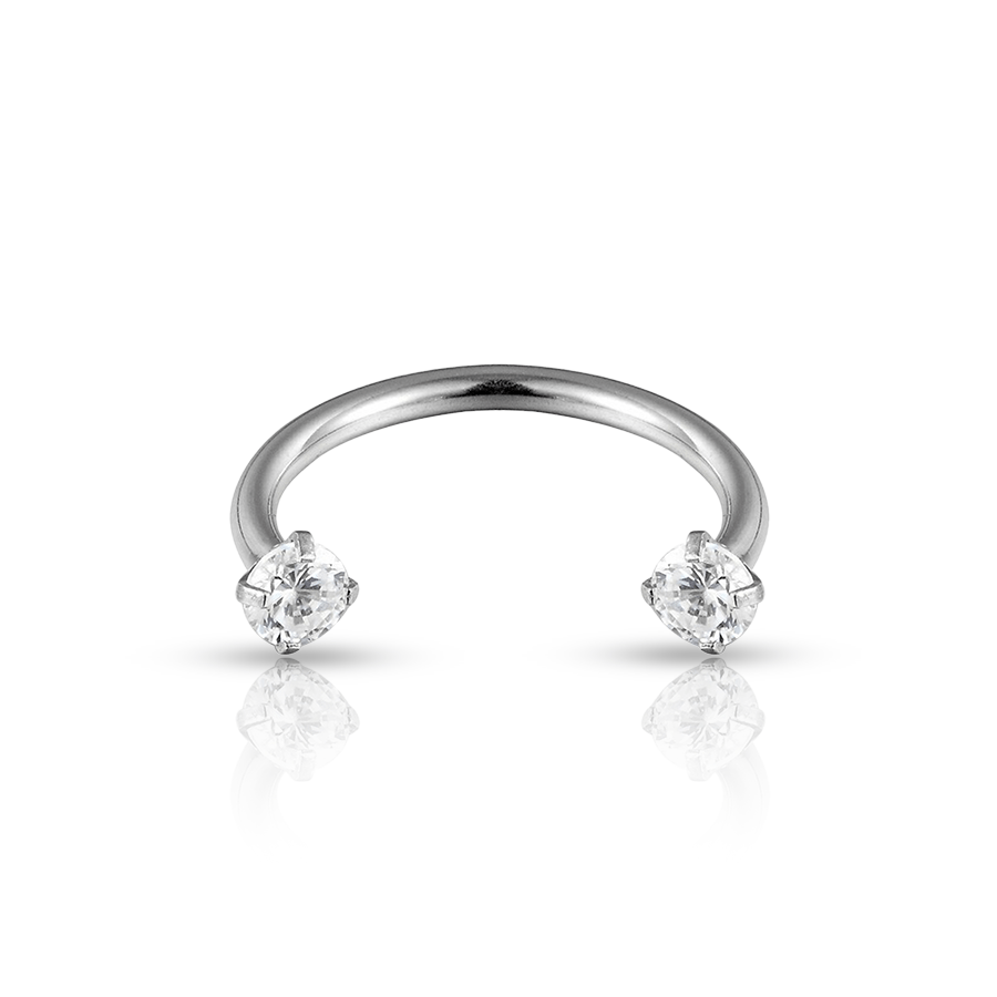 Ball Smiley Piercing Silver