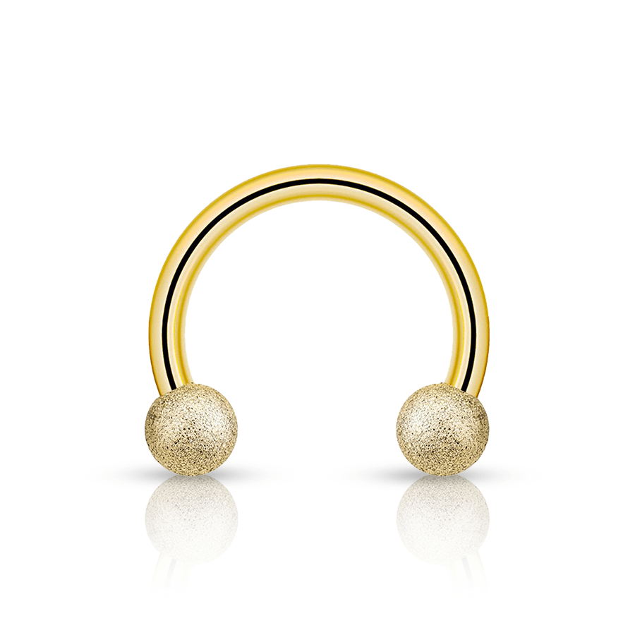 Horseshoe Smiley Piercing Gold