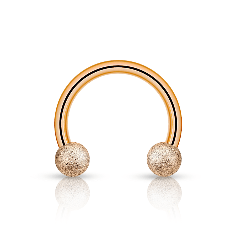Horseshoe Smiley Piercing Rose Gold
