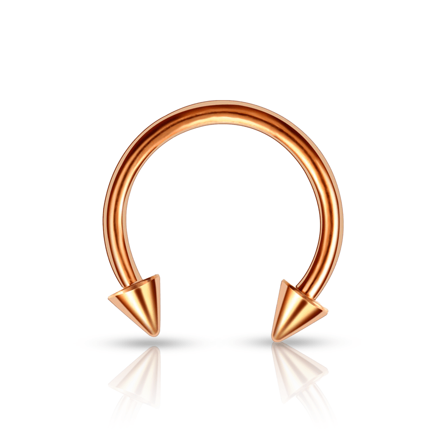 Discreet Smiley Piercing Rose Gold