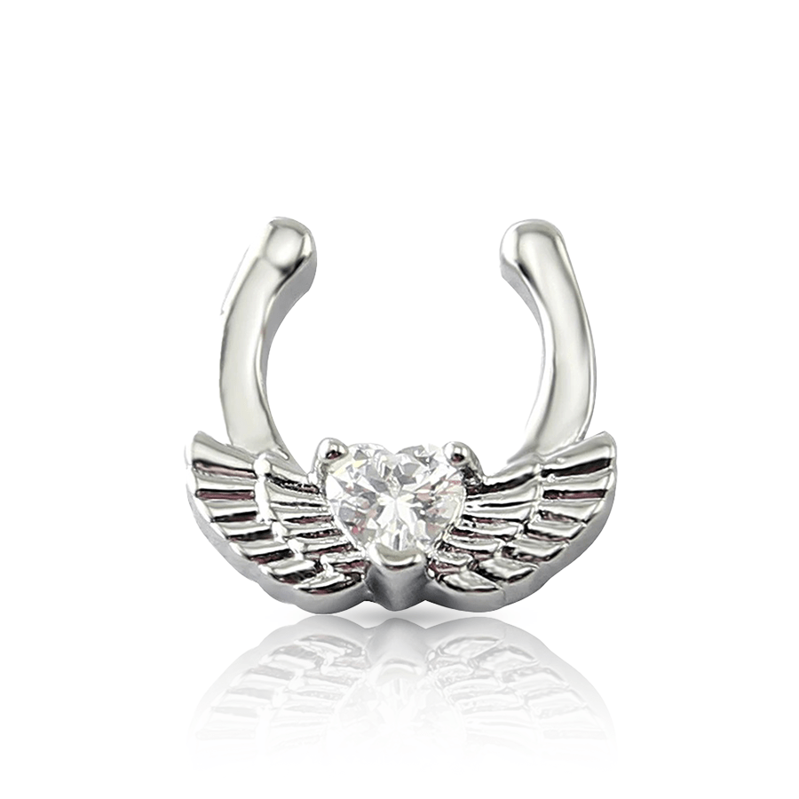 White Gold Fake Nose Piercing