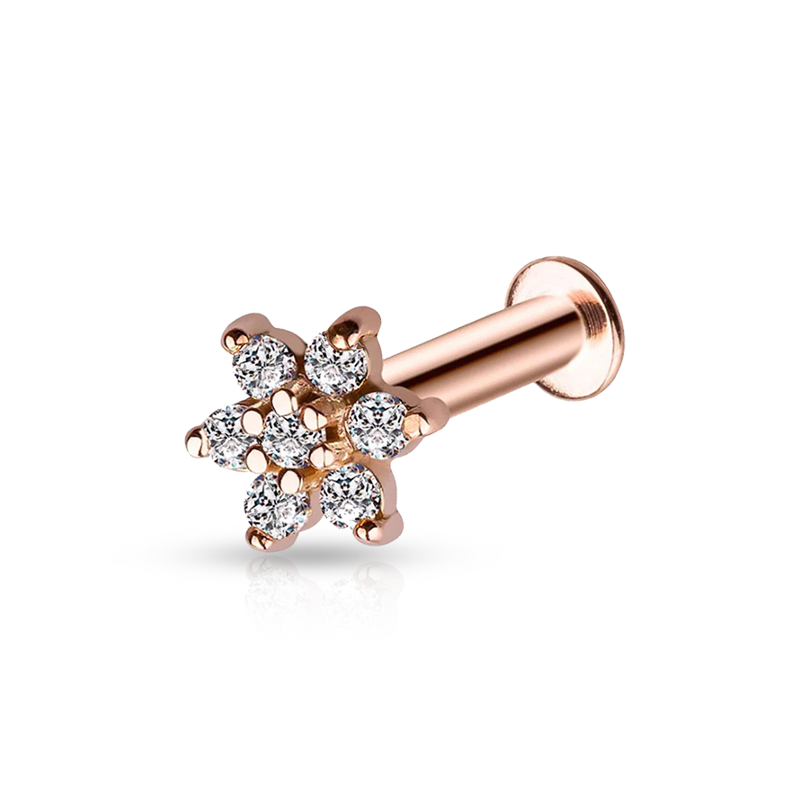 Women Medusa Piercing Rose Gold 6mm