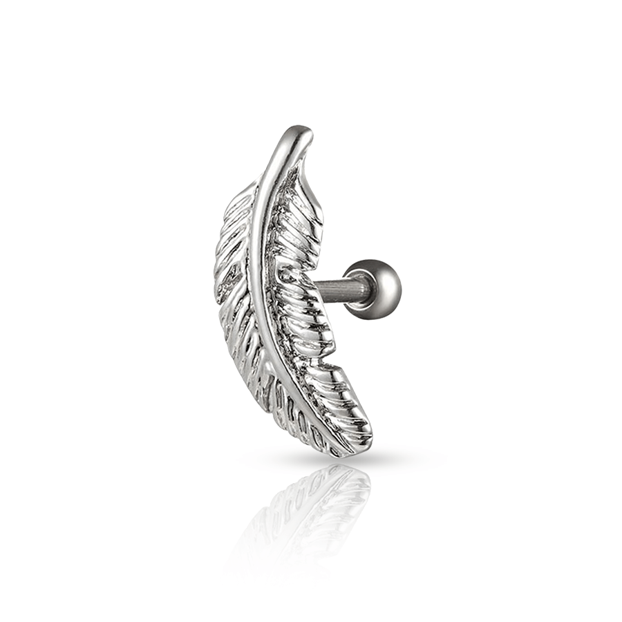 Feather Forward Piercing Silver