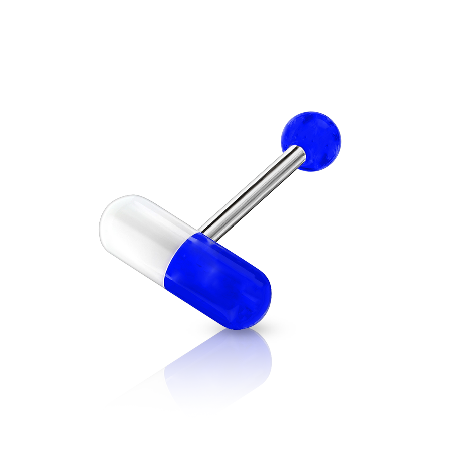 Pill Tongue Piercing