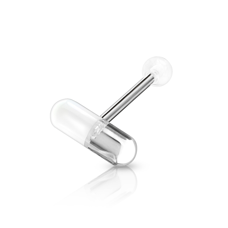 Pill Tongue Piercing