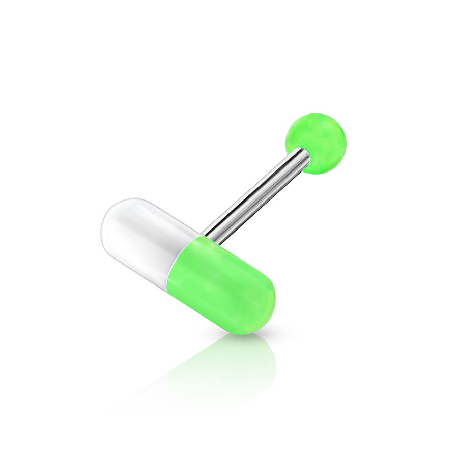 Pill Tongue Piercing