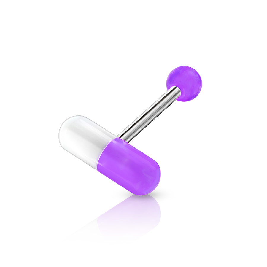 Pill Tongue Piercing