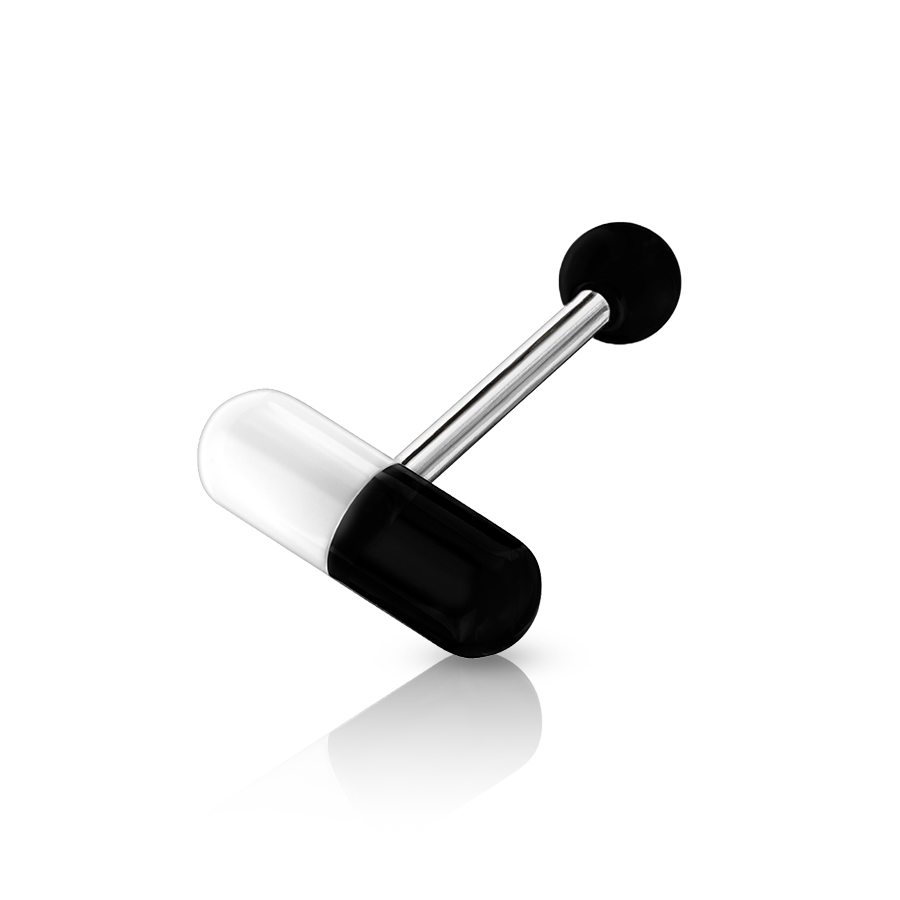 Pill Tongue Piercing