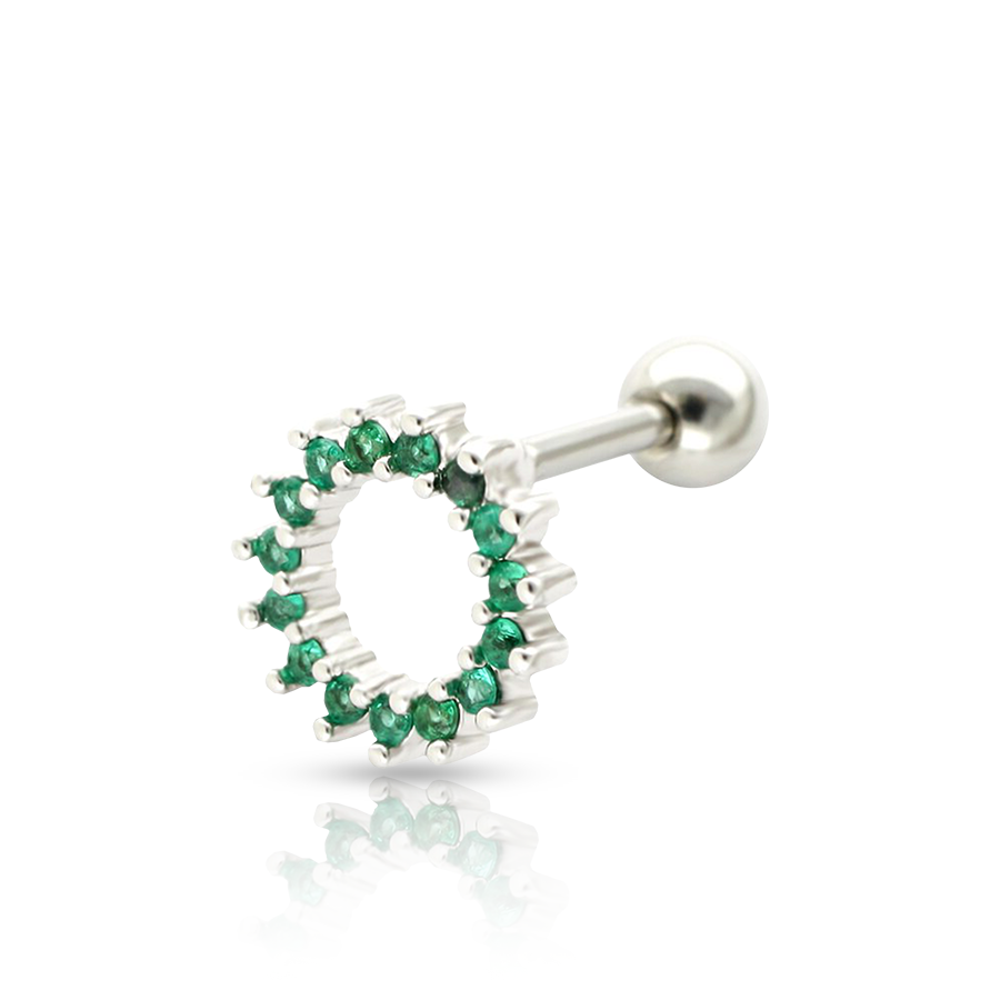 Ring Conch Piercing Green