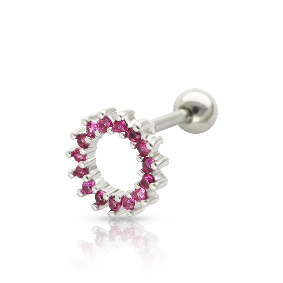 Ring Conch Piercing Red